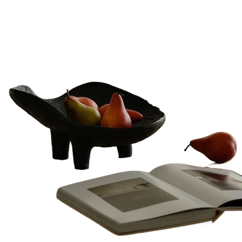 Resin Art Coffee Table - ถาดใส่ผลไม้สีดำ ถาดเรซิ่น ของตกแต่งสไตล์เรโทร ศิลปะยุคกลาง ของตกแต่งห้องนั่งเล่น โต๊ะกาแฟ