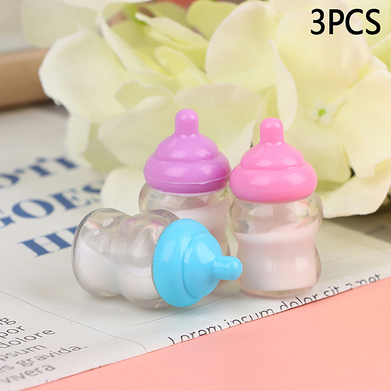 Resin Art Baby - 3PCS ตุ๊กตาเด็กขวดอุปกรณ์เสริม Play House ของเล่นเฟอร์นิเจอร์บ้านตุ๊กตา Miniature