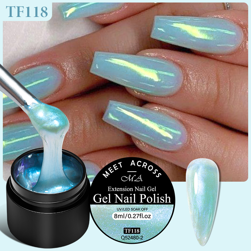 Resin Art Purple - พบกับ 8ml Aurora EXTENSION GEL เล็บสีฟ้าสีชมพูสีม่วงเล็บเจลกึ่งถาวร