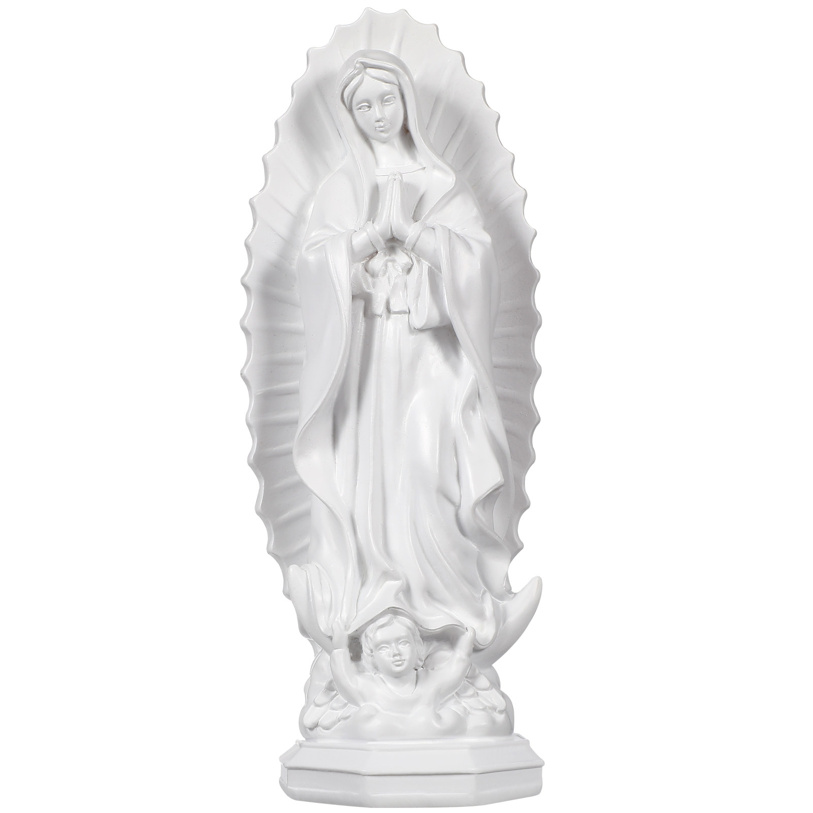 Resin Art Mary - รูปปั้นพระแม่มารีเรซิน รูปปั้นพระเยสตรี ของตกแต่งทางศาสนาคาทอลิก สำหรับตั้งโต๊ะ โบสถ์ บ้าน