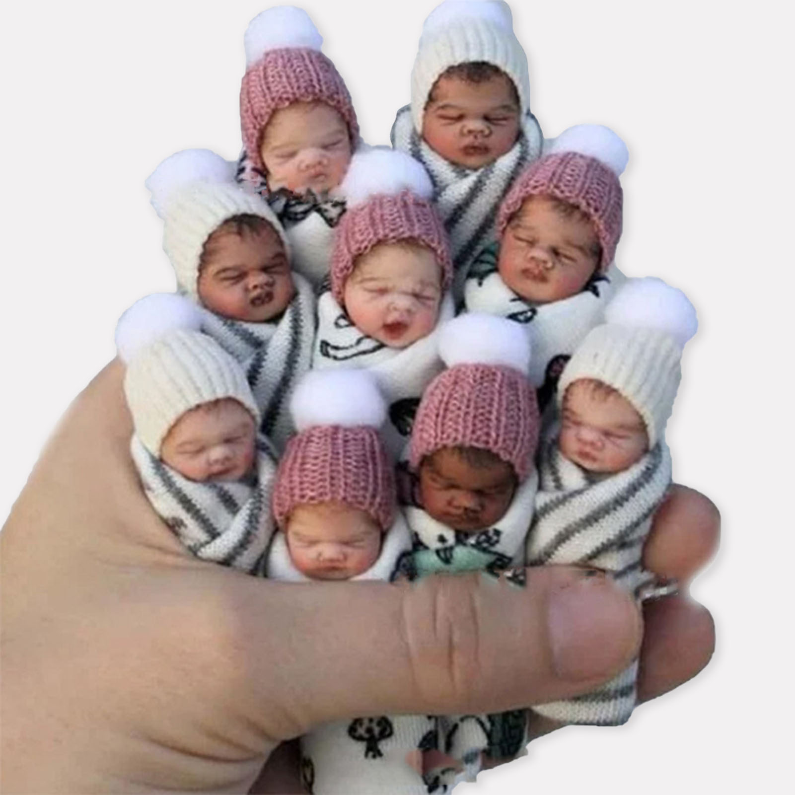 Resin Art Baby - ตุ๊กตาเด็กเกิดใหม่ ขนาด 7 ซม. ตุ๊กตาเด็กน้อยน่ารักหลับอยู่ เหมาะสำหรับของชำร่วยงานเลี้ยงฉลองทารกแรกเกิด