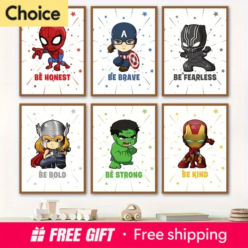 Resin Art Quote - ภาพพิมพ์ศิลปะซูเปอร์ฮีโร่สไปเดอร์แมน โปสเตอร์การ์ตูน คำคมสร้างแรงบันดาลใจ ภาพวาดเพชร ของตกแต่งผนังห้องเด็กผู้ชาย