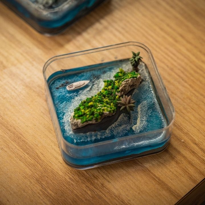 เกาะไมโครฟาร์อิสแลนด์ที่ทำด้วย - Resin Art Ideas บทวิจารณ์และราคา
