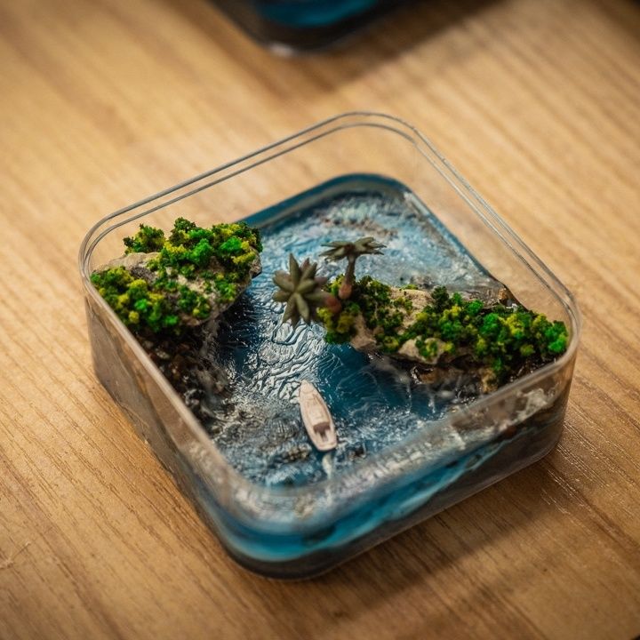 เกาะไมโครฟาร์อิสแลนด์ที่ทำด้วย - Resin Art Ideas บทวิจารณ์และราคา