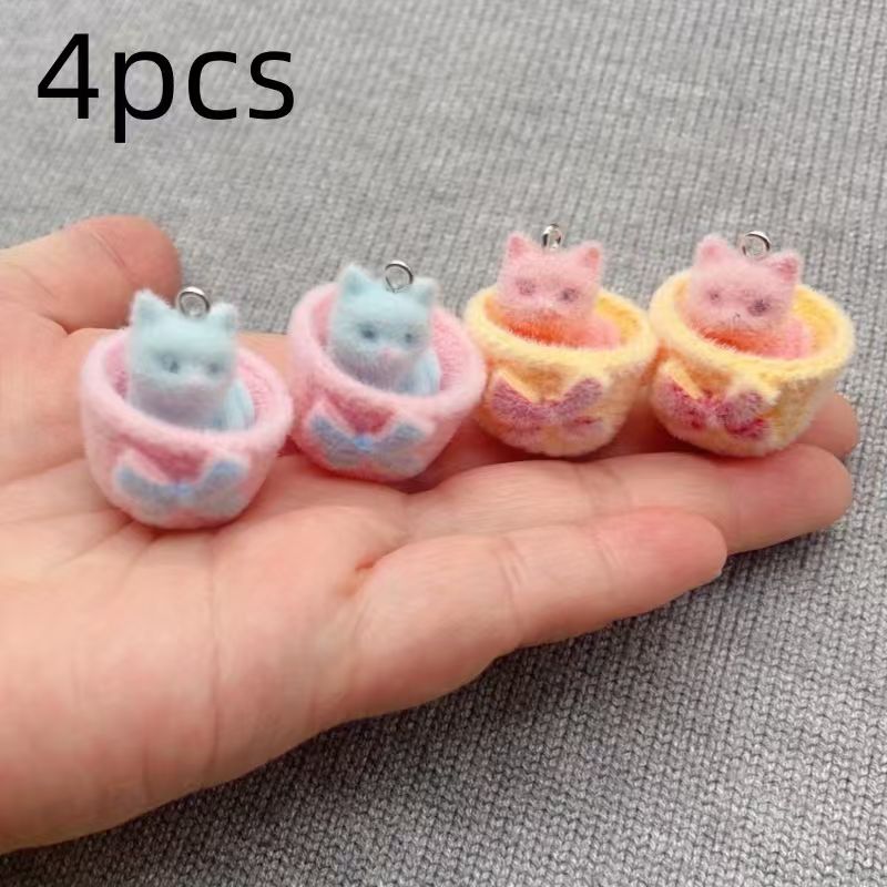 จี้แมวเรซิน 3D แบบนุ่ม 4 ชิ้น  - Resin Art Calligraphy บทวิจารณ์และราคา