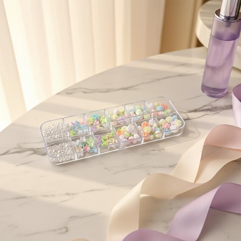 ชุดตกแต่งเล็บ 3 มิติ 6 12 ช่อง - Resin Art Using Flowers บทวิจารณ์และราคา