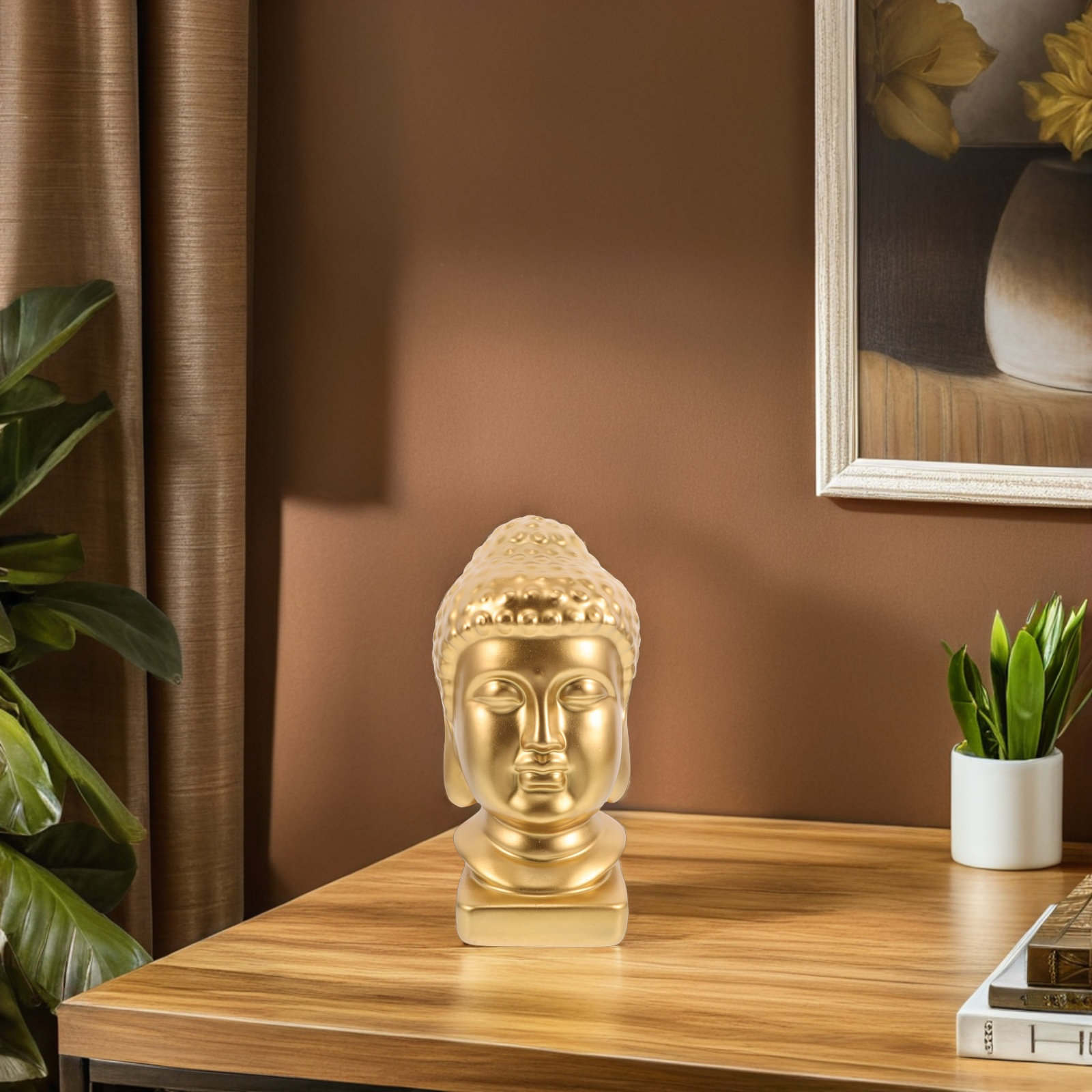 รูปปั้นศีรษะพระพุทธรูปเรซิน งา - Resin Art Home Decor บทวิจารณ์และราคา