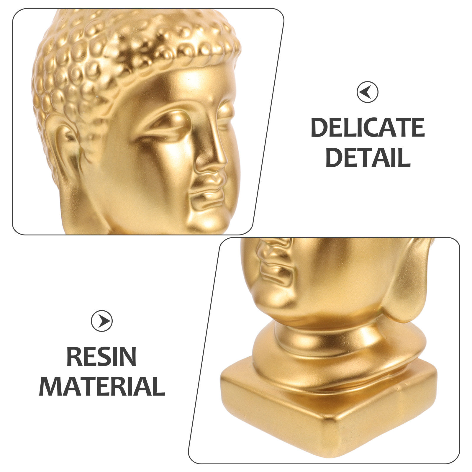 รูปปั้นศีรษะพระพุทธรูปเรซิน งา - Resin Art Home Decor บทวิจารณ์และราคา