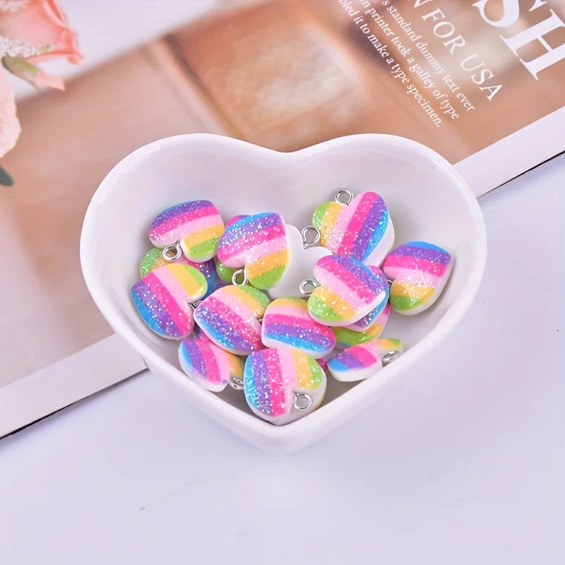 ชาร์มเรซิ่นรูปหัวใจหลากสี 10 ช - Resin Art Calligraphy บทวิจารณ์และราคา