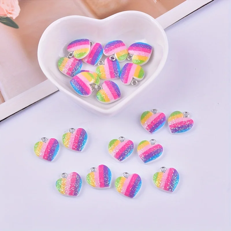 ชาร์มเรซิ่นรูปหัวใจหลากสี 10 ช - Resin Art Calligraphy บทวิจารณ์และราคา