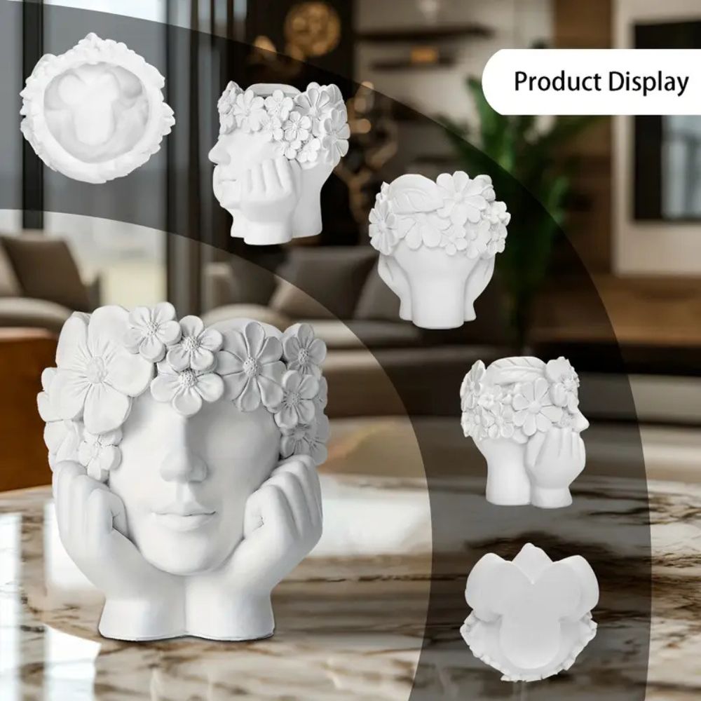 กระถางดอกไม้หน้าหญิงสร้างสรรค์ - Resin Art Using Flowers บทวิจารณ์และราคา