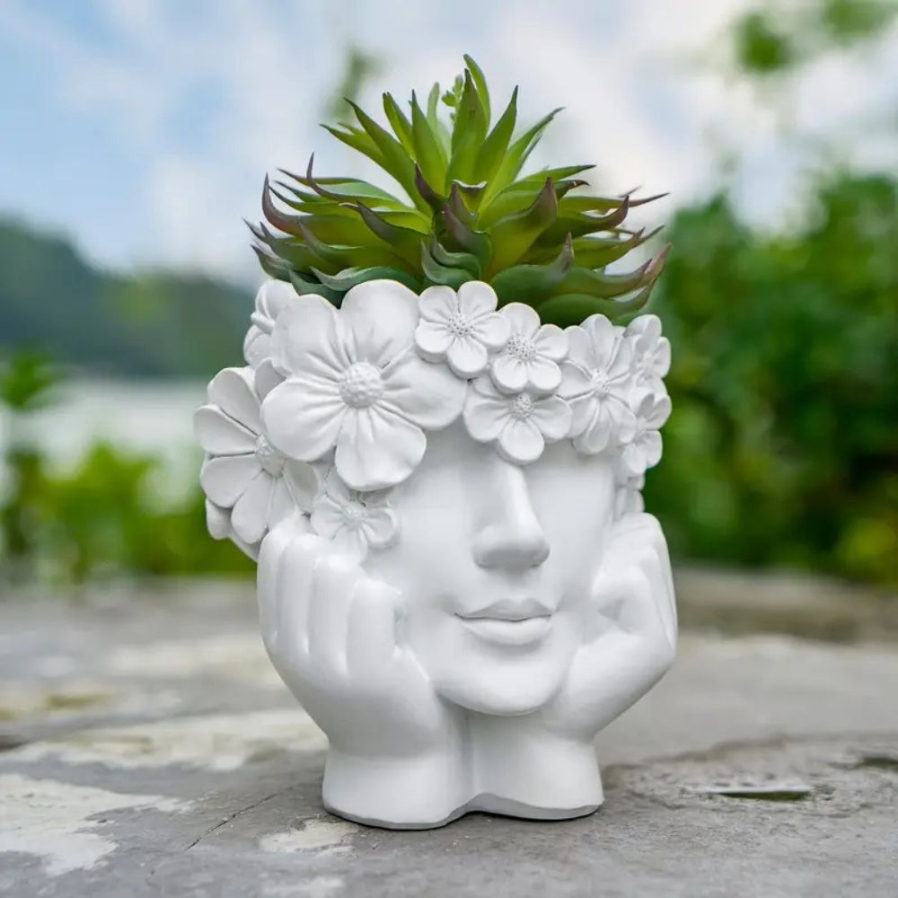 กระถางดอกไม้หน้าหญิงสร้างสรรค์ - Resin Art Using Flowers บทวิจารณ์และราคา