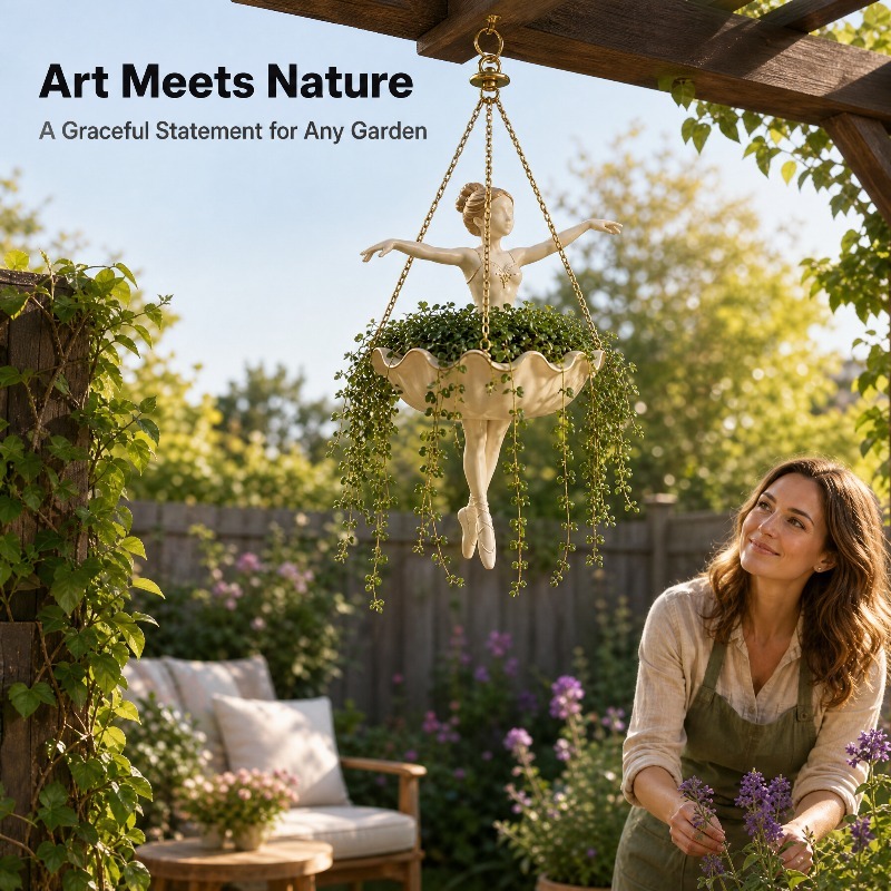 กระถางแขวนตกแต่งรูปนักบัลเล่ต์ - Resin Art Using Flowers บทวิจารณ์และราคา
