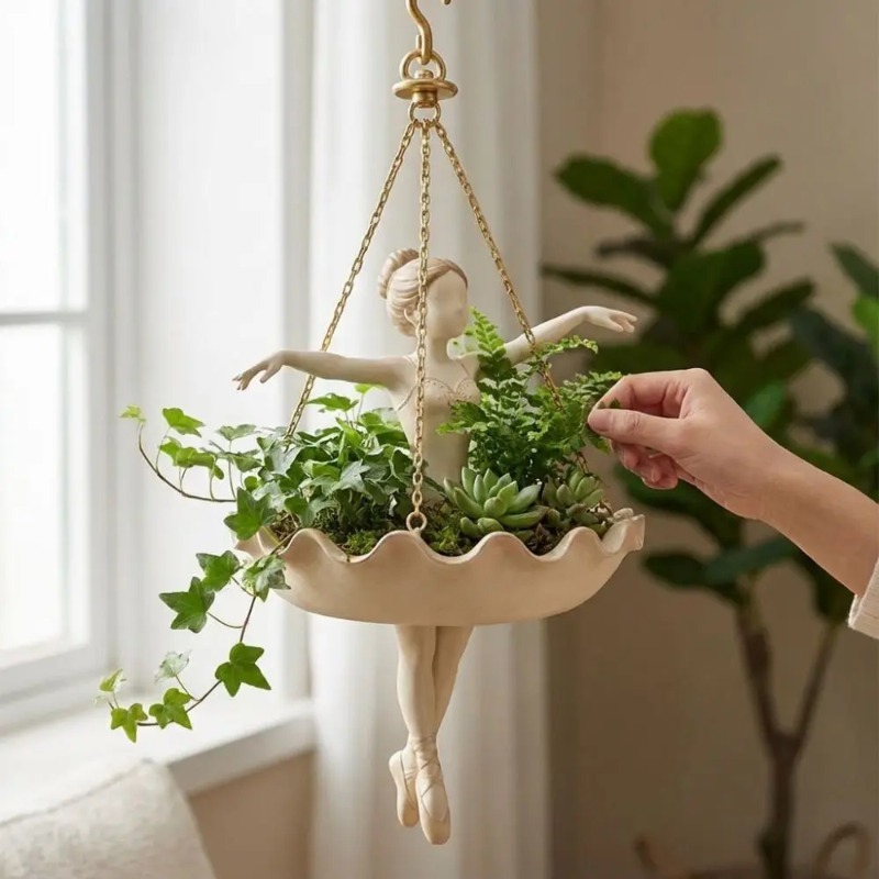 กระถางแขวนตกแต่งรูปนักบัลเล่ต์ - Resin Art Using Flowers บทวิจารณ์และราคา