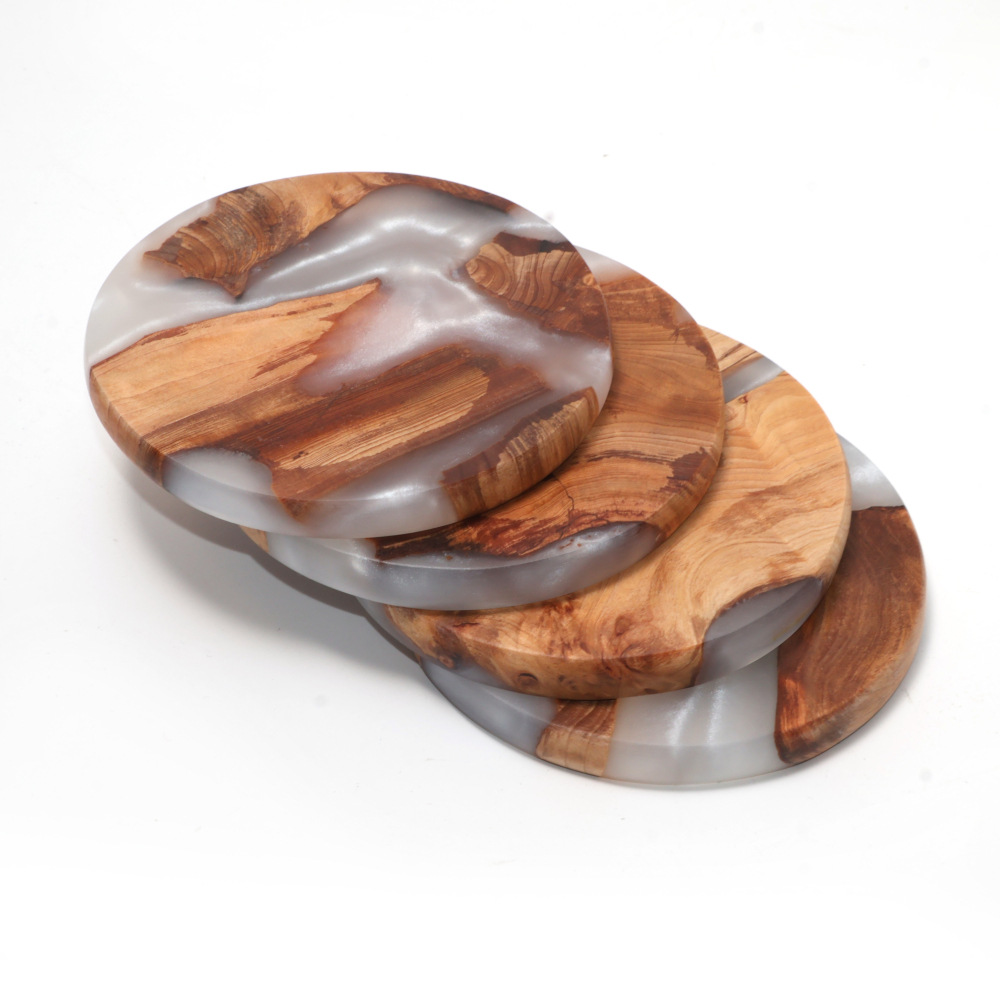 ชุดจานรองแก้ว, จานรองแก้วไม้,  - Resin Art Coffee Table บทวิจารณ์และราคา