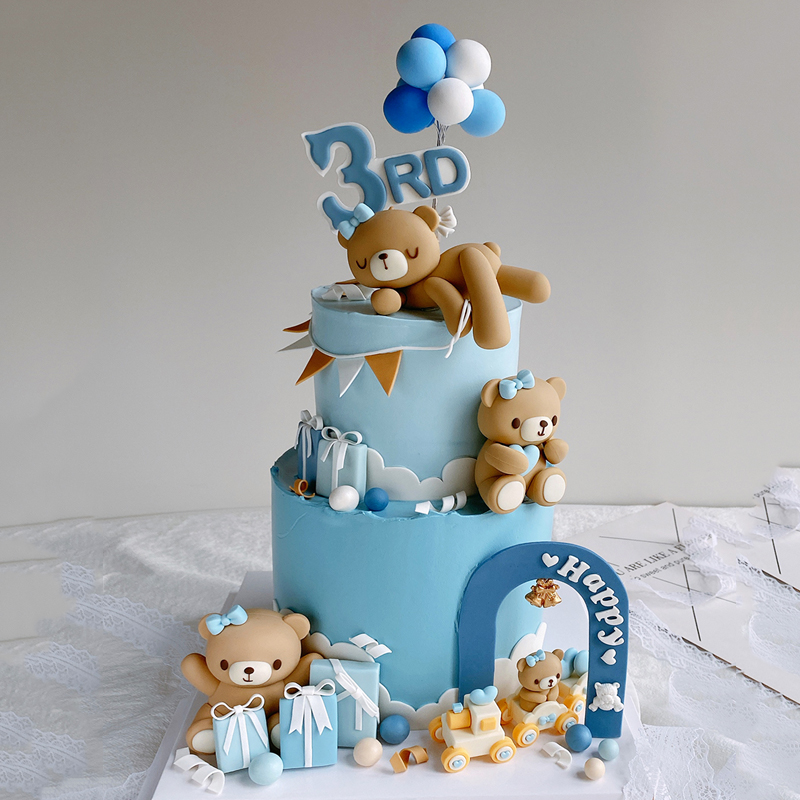 ตุ๊กตาหมีสีชมพูฟ้า 3 มิติ สำหร - Resin Art Baby บทวิจารณ์และราคา