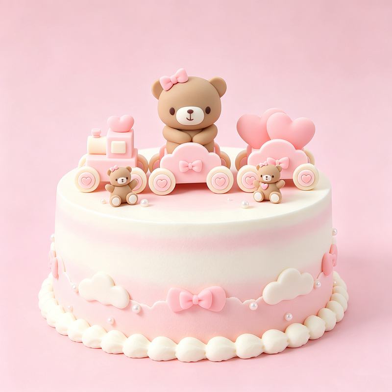 ตุ๊กตาหมีสีชมพูฟ้า 3 มิติ สำหร - Resin Art Baby บทวิจารณ์และราคา