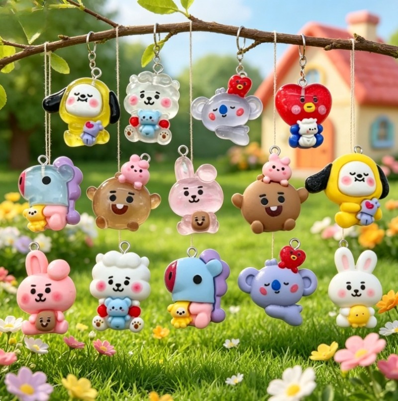 ชุด 7 ชิ้น BT21 ชาร์มการ์ตูนเร - Resin Art Calligraphy บทวิจารณ์และราคา