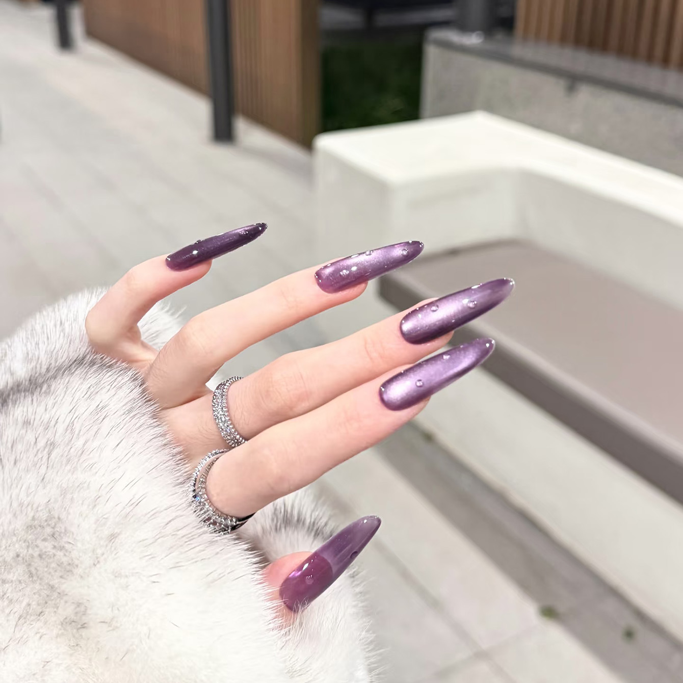 1 ชิ้น ZH ยาทาเล็บเจลสีม่วงแมว - Resin Art Purple บทวิจารณ์และราคา