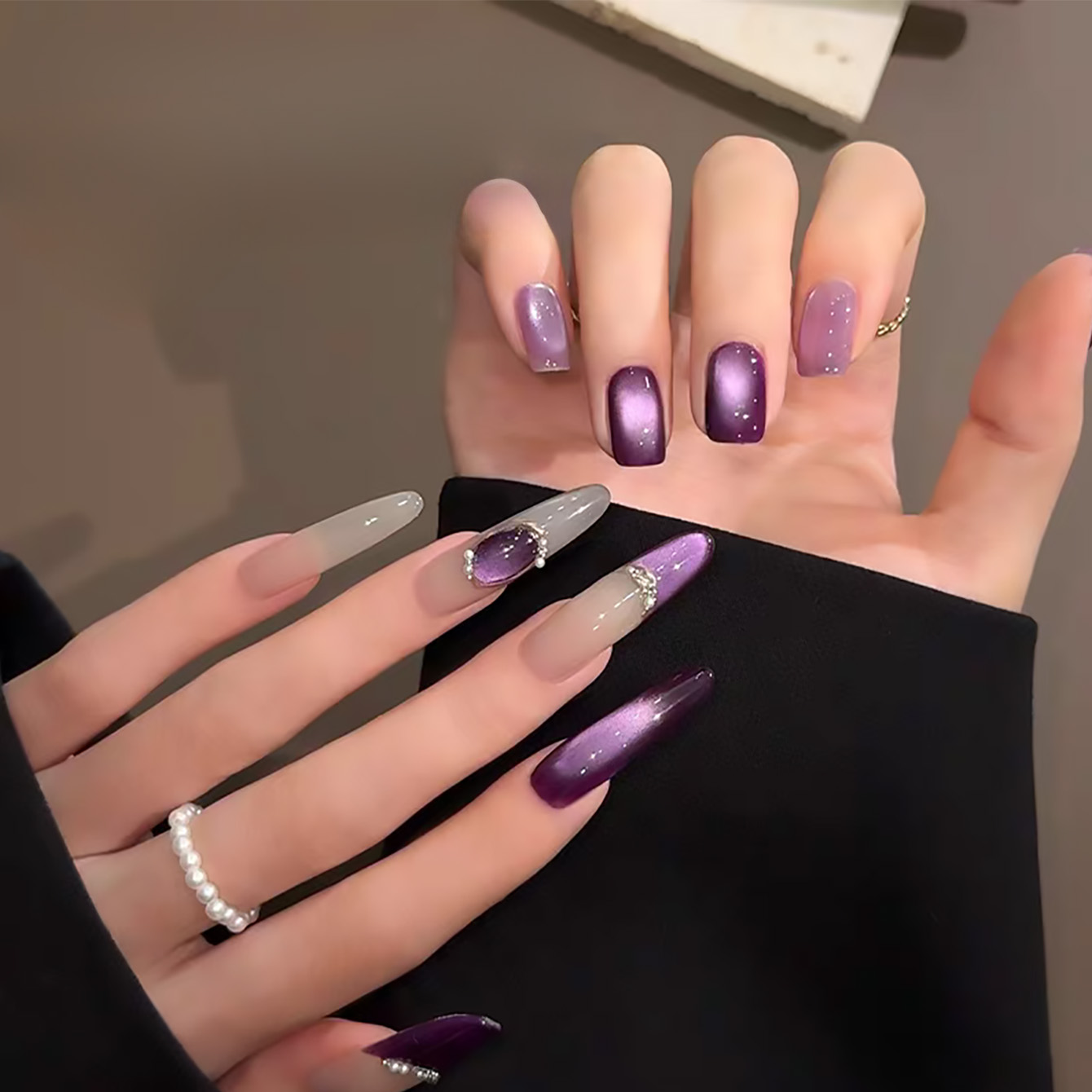 1 ชิ้น ZH ยาทาเล็บเจลสีม่วงแมว - Resin Art Purple บทวิจารณ์และราคา