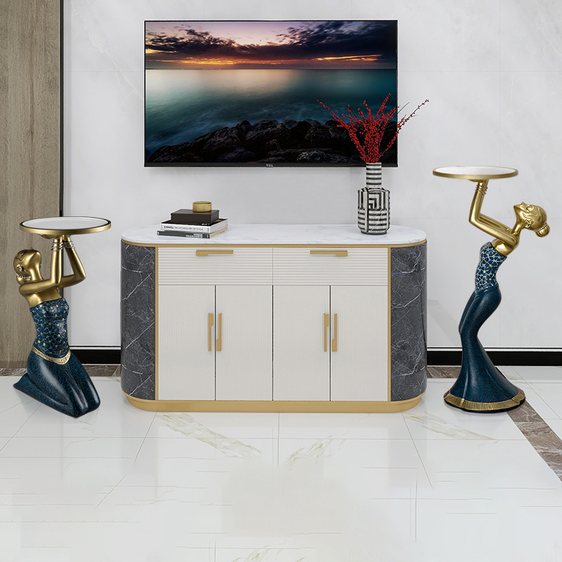 ถาดเก็บของรูปปั้นเด็กหญิงคุกเข - Resin Art Coffee Table บทวิจารณ์และราคา