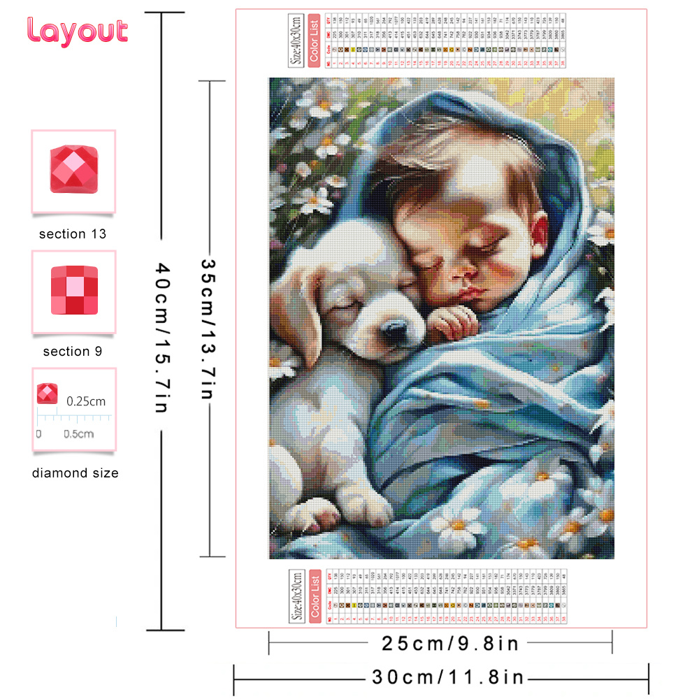 Huacan 5D ภาพวาดติดเพชรแบบทำมื - Resin Art Baby บทวิจารณ์และราคา