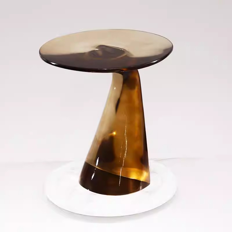 โต๊ะกาแฟทรงกลม ดีไซน์เรียบง่าย - Resin Art Coffee Table บทวิจารณ์และราคา