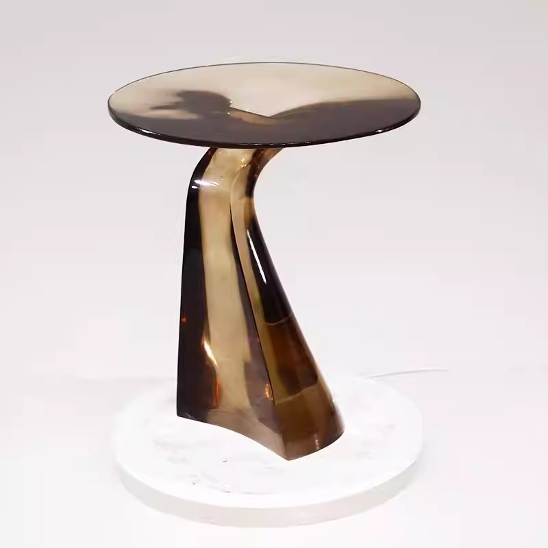 โต๊ะกาแฟทรงกลม ดีไซน์เรียบง่าย - Resin Art Coffee Table บทวิจารณ์และราคา