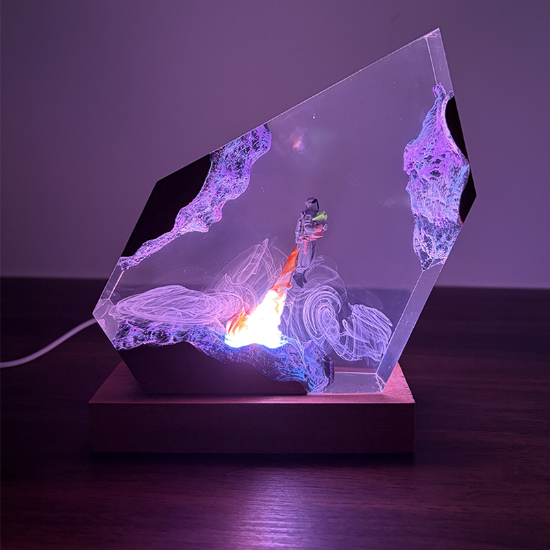 โคมไฟตั้งโต๊ะเรซิ่นรูปทรงอนิเม - Resin Art Baby บทวิจารณ์และราคา