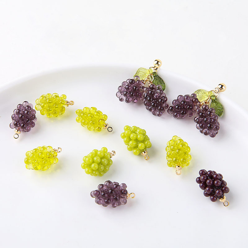 จี้เรซินรูปองุ่นน่ารัก 6 ชิ้น  - Resin Art Calligraphy บทวิจารณ์และราคา